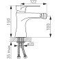Novaservis Ferro Algeo Square - Robinetterie de bidet avec vidage, chrome 82011,0 Novaservis Ferro Algeo Square - Robinetterie de bidet avec vidage, chrome 82011,0