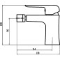 Novaservis Nobless Tina - Robinetterie de bidet avec vidage, noir mat 38011,5 Novaservis Nobless Tina - Robinetterie de bidet avec vidage, noir mat 38011,5