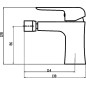 Novaservis Nobless Tina - Robinetterie de bidet avec vidage, chrome 38011,0 Novaservis Nobless Tina - Robinetterie de bidet avec vidage, chrome 38011,0