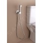Sapho Robinets non mélangeur - Robinet mural avec douchette de bidet, verrouillage de sécurité, chromé SG108