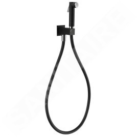 Sapho Robinets non mélangeur - Robinet mural avec douchette à main pour bidet, carré, noir mat SG108NE