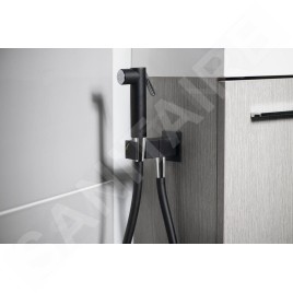 Sapho Robinets non mélangeur - Robinet mural avec douchette à main pour bidet, carré, noir mat SG108NE