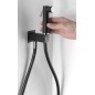 Sapho Robinets non mélangeur - Robinet mural avec douchette à main pour bidet, carré, noir mat SG108NE