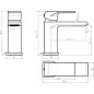 Novaservis Nobless Sharp - Mitigeur de lavabo, chrome 37001/1,0