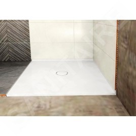 Polysan Receveurs de douche - Receveur de douche Mirai 1000x1000 mm, marbre coulé, blanc 73166