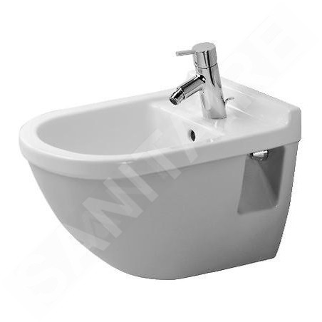 Duravit Starck 3 - Bidet suspendu avec trop-plein, avec WonderGliss, blanc 22301500001