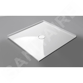 Polysan Receveurs de douche - Receveur de douche Mirai 1000x1000 mm, marbre coulé, blanc 73166