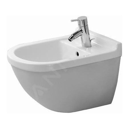 Duravit Starck 3 - Bidet suspendu avec trop-plein, avec WonderGliss, blanc 22801500001
