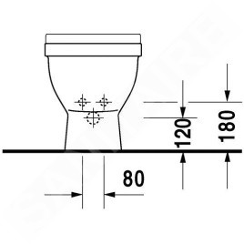 Duravit Starck 3 - Bidet sur pied avec trop-plein, avec WonderGliss, blanc 22301000001