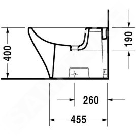 Duravit DuraStyle - Bidet sur pied, avec WonderGliss, blanc 22831000001