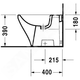 Duravit DuraStyle - Bidet sur pied, avec WonderGliss, blanc 22841000001