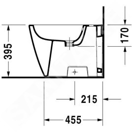 Duravit Happy D.2 - Bidet à poser, avec WonderGliss, blanc alpin 22671000001