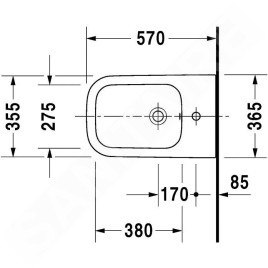 Duravit Happy D.2 - Bidet à poser, blanc 2267100000