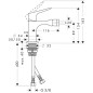 Axor Citterio M - Mitigeur de bidet avec vidage, chrome 34210000