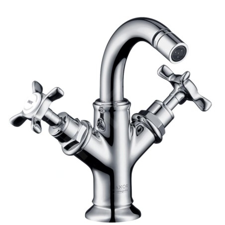 Axor Montreux - Mélangeur de bidet avec deux robinets, nickel brossé 16520820