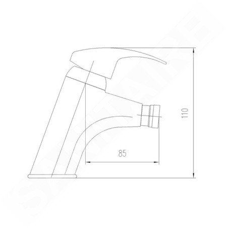Aqualine Kasiopea - Mitigeur de bidet, chrome 1107-03