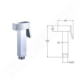 Sapho Bidet - Douchette de bidet, chrome BS129