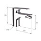 Sapho Corneli - Mitigeur de bidet sans bonde, chrome CE03