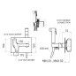 Sapho Latus - Mitigeur encastré avec douchette de bidet, chrome 1102-07 Sapho Latus - Mitigeur encastré avec douchette de bidet, chrome 1102-07