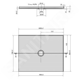 Polysan Receveurs de douche - Receveur de douche Mirai 1000x800 mm, droite, marbre coulé, blanc 73170