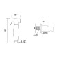 Sapho Retro - Douche de bidet avec flexible et support de douche, chrome 9101