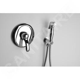 Sapho Retro - Douche de bidet avec flexible et support de douche, chrome 9101