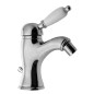 Sapho Kirké - Mitigeur de bidet avec garniture de vidage, levier blanc, chrome KI03BC