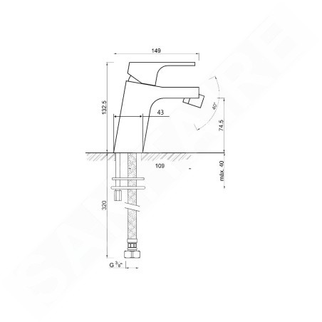 Sapho Latus - Mitigeur de bidet, chrome 1102-53