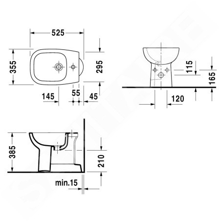 Duravit D-Code - Bidet à poser, blanc 22371000002