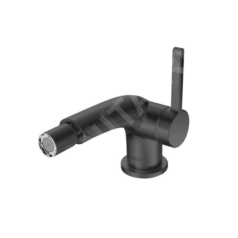 Keuco Edition 400 - Robinet de bidet à levier avec bonde, chrome noir 51509130000