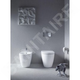 Duravit ME by Starck - Bidet à poser avec trop-plein, blanc mat 2289103200