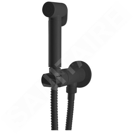 Sapho Robinetterie - Ensemble mitigeur encastré avec douchette de bidet, noir mat DB715