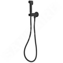 Sapho Robinetterie - Ensemble mitigeur encastré avec douchette de bidet, noir mat DB715