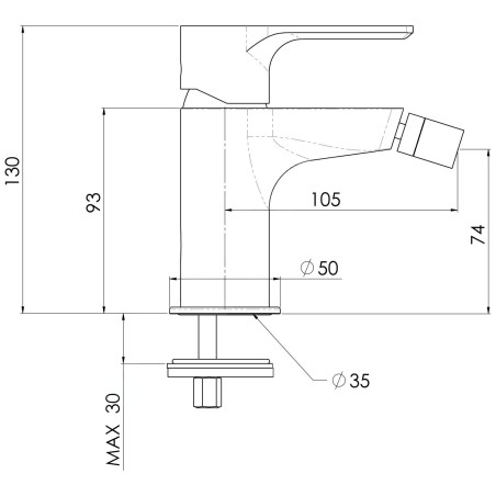 Sapho Pax - Mitigeur de bidet, chrome XA03