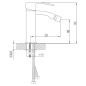 Sapho Ginko - Mitigeur de bidet, noir mat 1101-03B