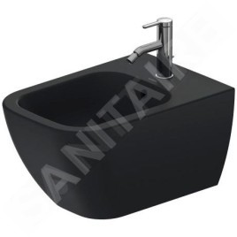 Duravit Happy D.2 - Bidet suspendu, 365x540 mm, trou pour robinetterie, WonderGliss, anthracite mat 22581513001