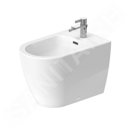 Duravit Soleil by Starck - Bidet à poser, trou pour robinet, WonderGliss, blanc 22981000001