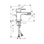 Hansgrohe Vernis Shape - Mitigeur de bidet avec vidage, noir mat 71219670