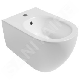 Sapho Isvea - Bidet suspendu INFINITY, avec trop-plein, trou pour robinet, blanc 10NF41001