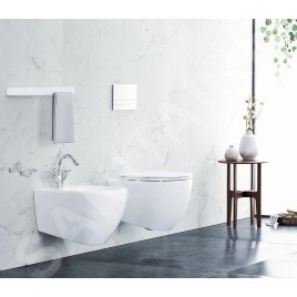 Sapho Isvea - Bidet suspendu INFINITY, avec trop-plein, trou pour robinet, blanc 10NF41001