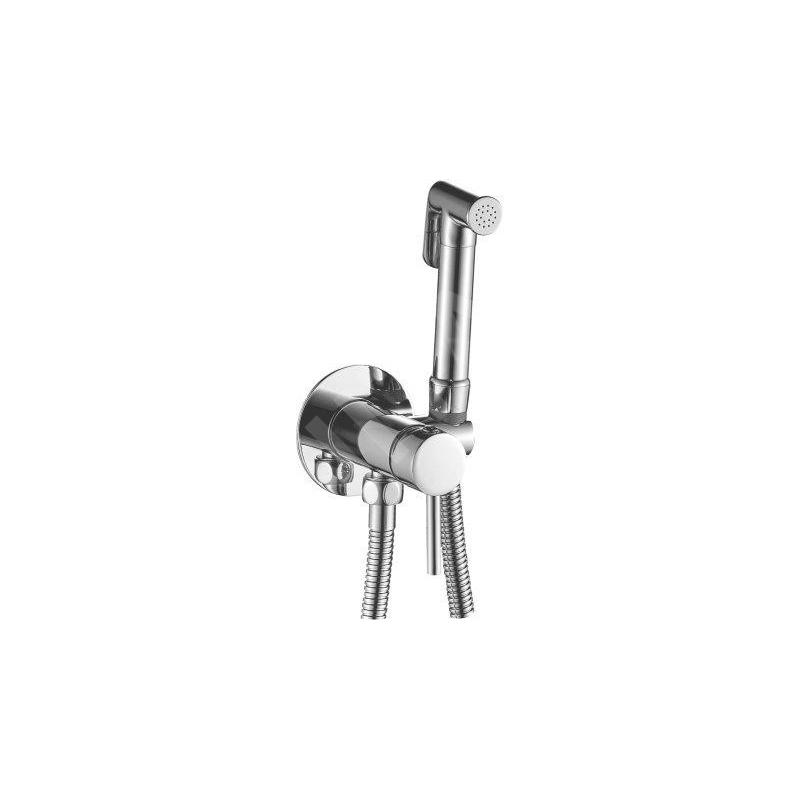 Aqualine Bidet - Robinet de bidet encastré, avec douchette, chrome SK302