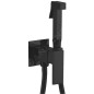 Aqualine Bidet - Robinet de bidet encastré, avec douchette, noir mat SK301B