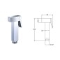 Sapho Latus - Robinet de bidet encastré, avec douchette, chrome 1102-40-01