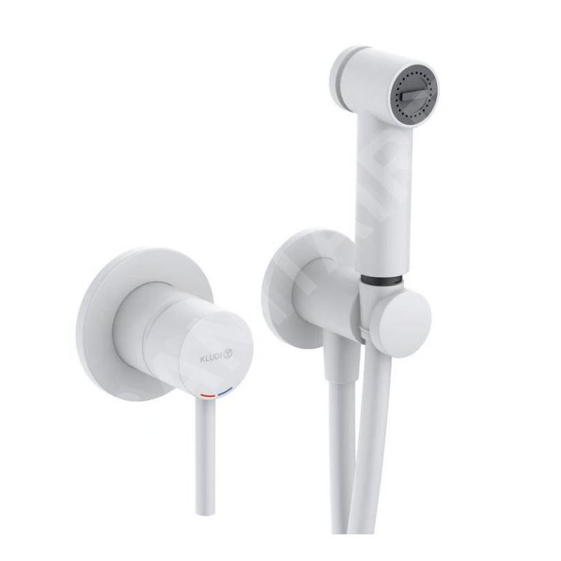 Kludi Bozz - Set mitigeur à levier encastré avec douchette de bidet, corps d’encastrement, noir mat 389985376