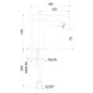 Sapho Latus - Mitigeur de bidet, noir mat 1102-73B