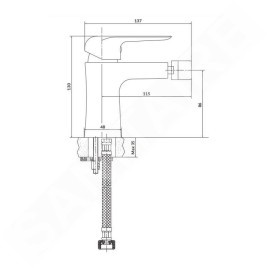 Cersanit City - Mitigeur de bidet, chrome S951-350