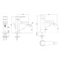 Cersanit Inverto - Mitigeur de bidet, noir S951-288
