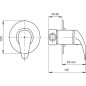Novaservis Metalia 55 - Robinetterie de douche encastrée, chrome 55050,0 Novaservis Metalia 55 - Robinetterie de douche encastrée, chrome 55050,0