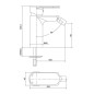 Cersanit Crea - Mitigeur de bidet, nickel S951-317