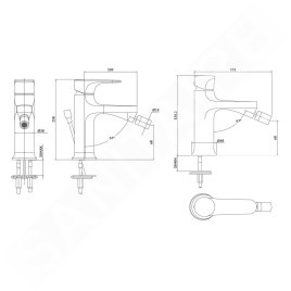 Cersanit Inverto - Mitigeur de bidet, chrome S951-318